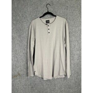 Cuts Clothing Long Sleeve Henley - Light Gray